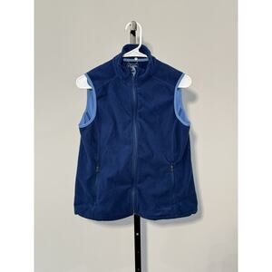 LL Bean Vest Men's S Blue Sleeveless Full Zip Polartec Fleece Outdoor*